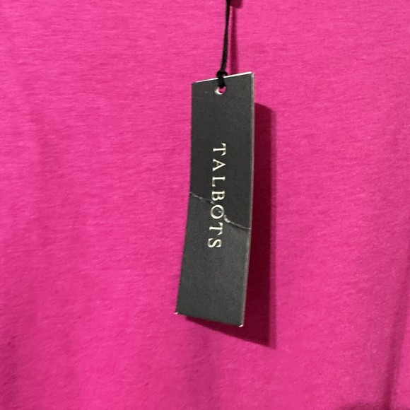Talbots Pink Top Button Shoulder Tee Short Sleeve Women’s Size 1XP 1X Petite NWT - Picture 4 of 8